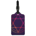 Geometric Star of David Print Luggage Tag
