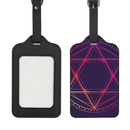 Geometric Star of David Print Luggage Tag