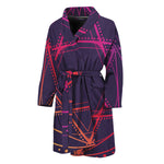 Geometric Star of David Print Men's Bathrobe