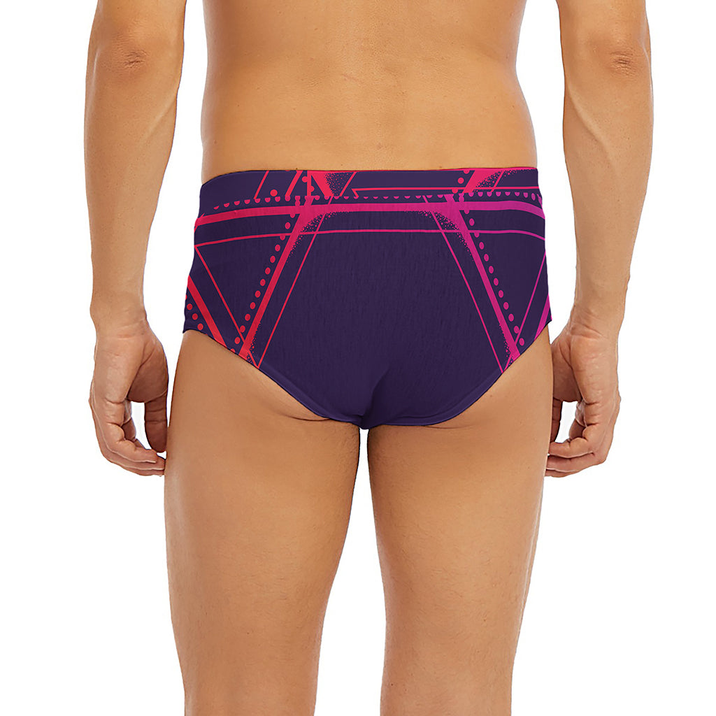 Geometric Star of David Print Men's Briefs