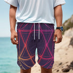 Geometric Star of David Print Men's Cargo Shorts