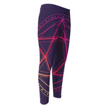 Geometric Star of David Print Men's Compression Pants