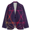Geometric Star of David Print Men's Cotton Blazer