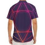 Geometric Star of David Print Men's Deep V-Neck Shirt