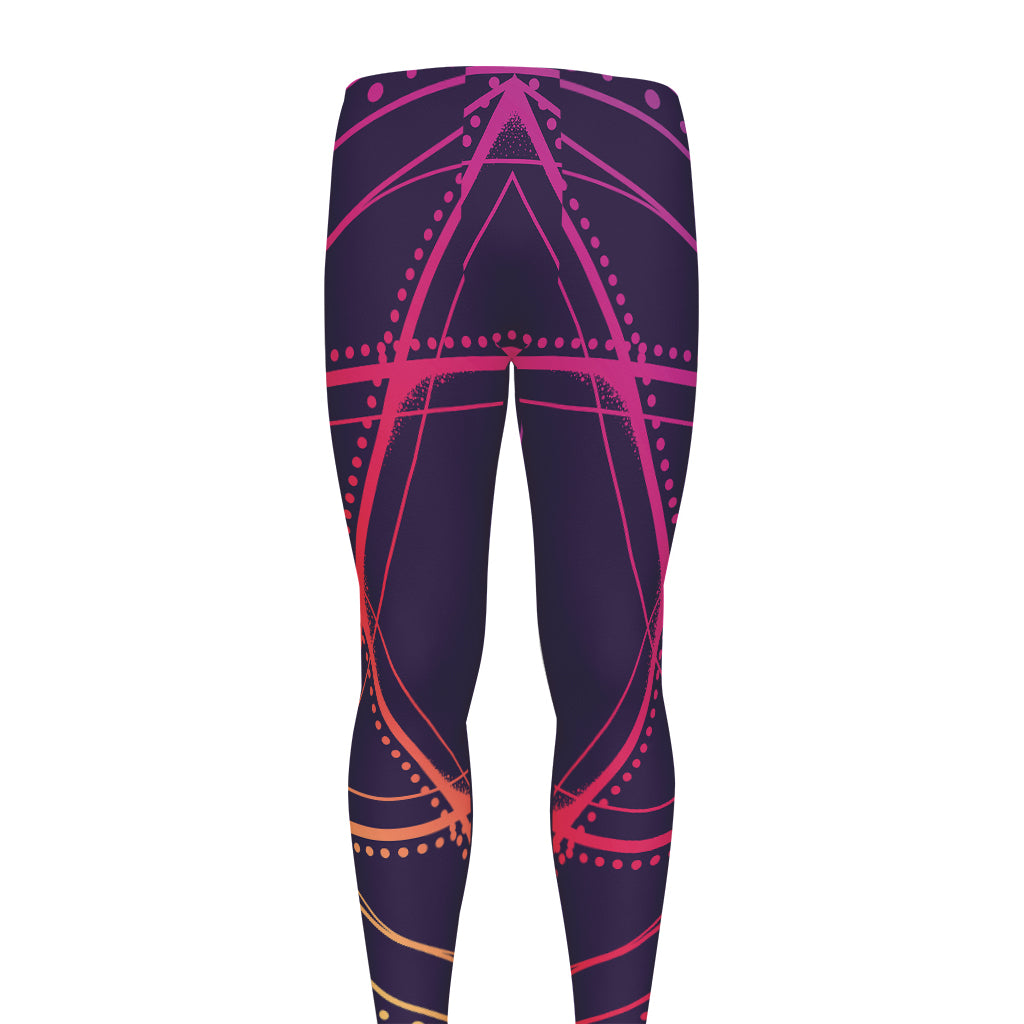 Geometric Star of David Print Men's leggings