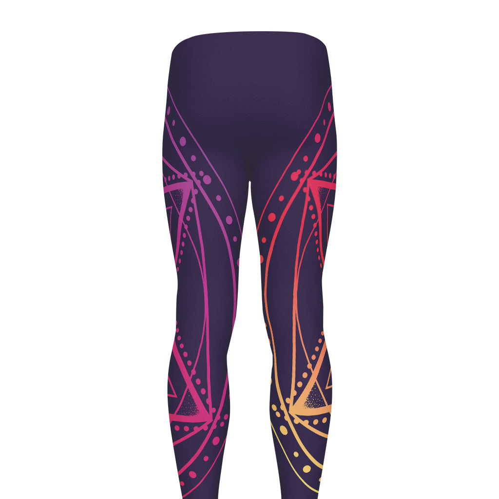 Geometric Star of David Print Men's leggings