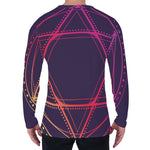 Geometric Star of David Print Men's Long Sleeve T-Shirt