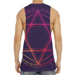 Geometric Star of David Print Men's Muscle Tank Top