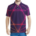 Geometric Star of David Print Men's Polo Shirt