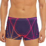Geometric Star of David Print Men's Short Boxer Briefs