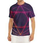 Geometric Star of David Print Men's Short Sleeve Rash Guard