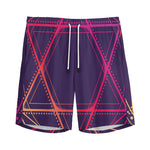 Geometric Star of David Print Men's Sports Shorts