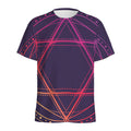 Geometric Star of David Print Men's Athletic T-Shirt