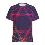 Geometric Star of David Print Men's Sports T-Shirt