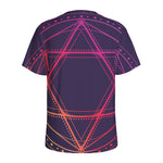 Geometric Star of David Print Men's Sports T-Shirt
