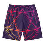 Geometric Star of David Print Men's Swim Trunks