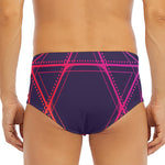 Geometric Star of David Print Men's Triangle Swim Briefs