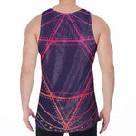 Geometric Star of David Print Men's Velvet Tank Top
