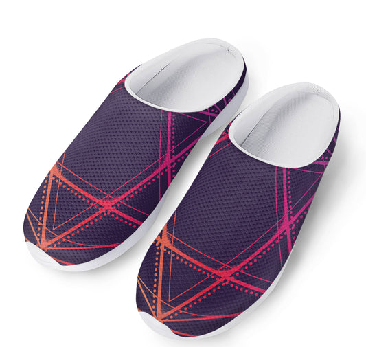 Geometric Star of David Print Mesh Casual Shoes