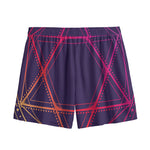 Geometric Star of David Print Mesh Shorts