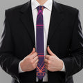 Geometric Star of David Print Necktie