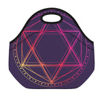 Geometric Star of David Print Neoprene Lunch Bag
