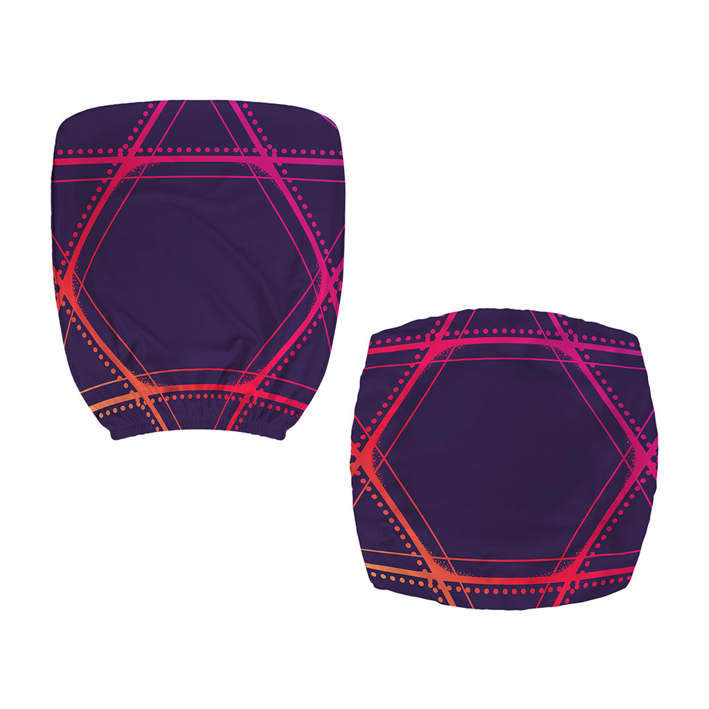Geometric Star of David Print Office Chair Cover