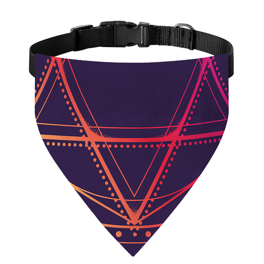 Geometric Star of David Print Over The Collar Dog Bandana