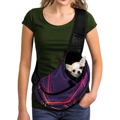 Geometric Star of David Print Pet Sling Carrier
