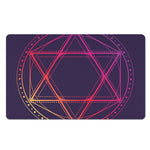 Geometric Star of David Print Polyester Doormat