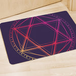 Geometric Star of David Print Polyester Doormat