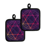 Geometric Star of David Print Pot Holders