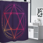 Geometric Star of David Print Premium Shower Curtain