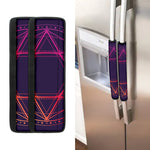 Geometric Star of David Print Refrigerator Handle Covers