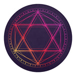 Geometric Star of David Print Round Blanket