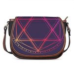 Geometric Star of David Print Saddle Bag