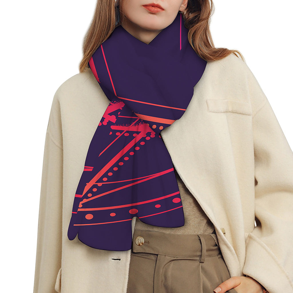Geometric Star of David Print Scarf