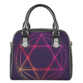 Geometric Star of David Print Shoulder Handbag