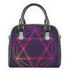 Geometric Star of David Print Shoulder Handbag