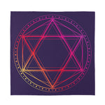 Geometric Star of David Print Silk Bandana