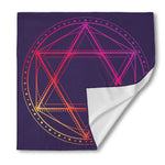 Geometric Star of David Print Silk Bandana