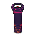 Geometric Star of David Print Single Neoprene Wine Tote