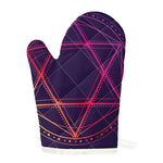 Geometric Star of David Print Single Oven Mitt