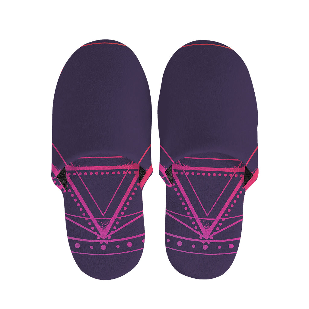 Geometric Star of David Print Slippers