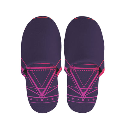 Geometric Star of David Print Slippers