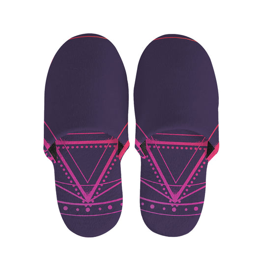 Geometric Star of David Print Slippers