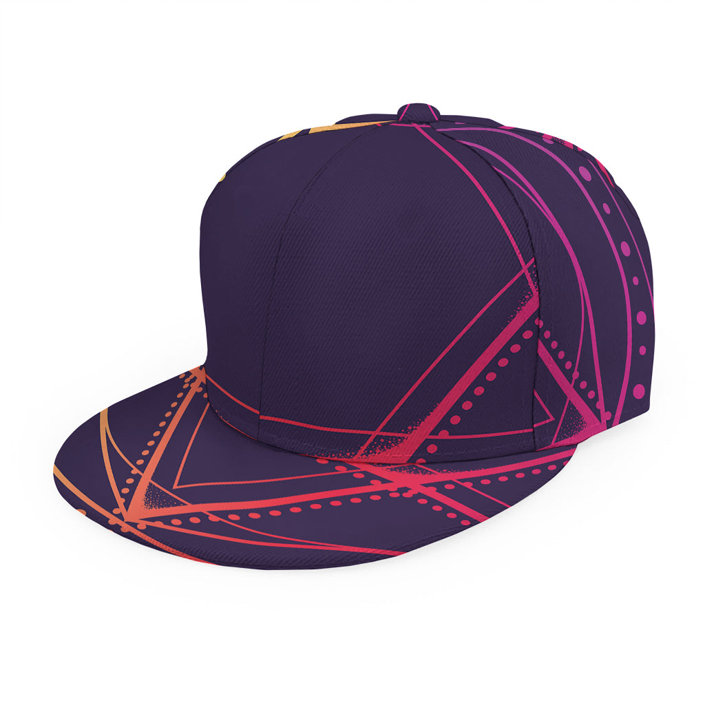 Geometric Star of David Print Snapback Cap