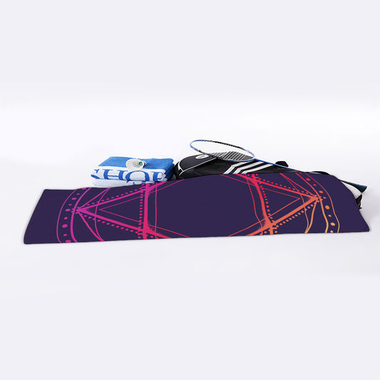 Geometric Star of David Print Sports Towel