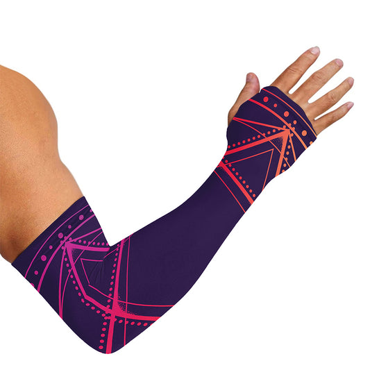 Geometric Star of David Print Sun Protection Arm Sleeves