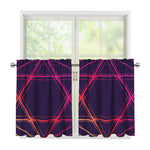 Geometric Star of David Print Tier Curtains